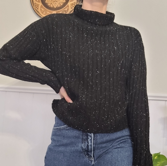 Frank & oak black knit turtle neck